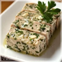 Terrine de poulet au vin blanc et fines herbes délicieuse