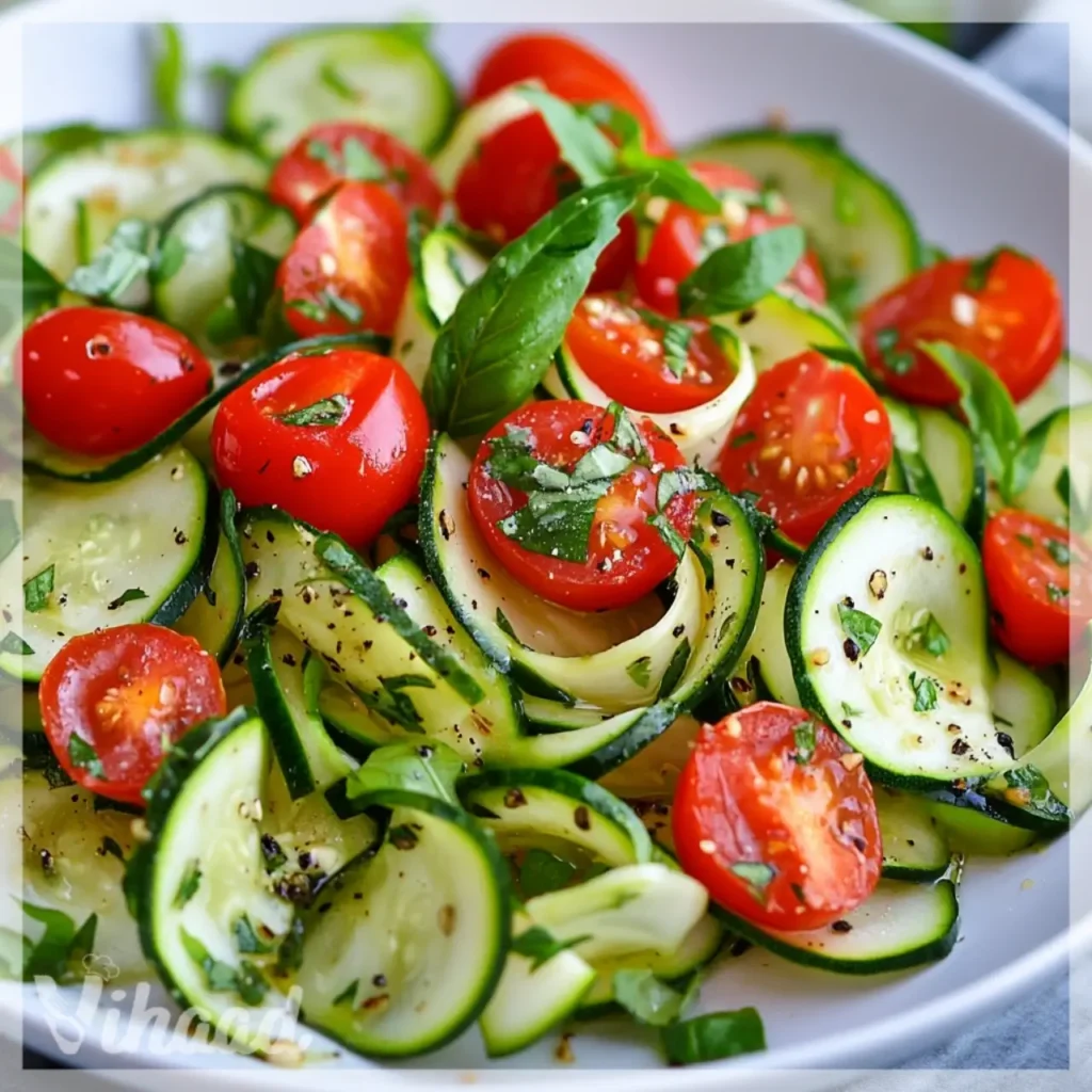 Courgettes spiralées avec tomates cerises un délice à découvrir !