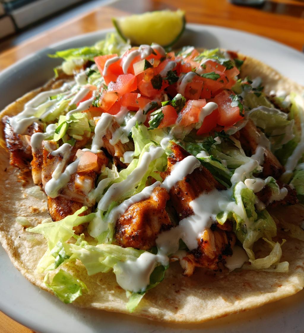 recette tacos poulet sauce fromagere - detail 1