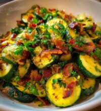 recettes courgettes lardons