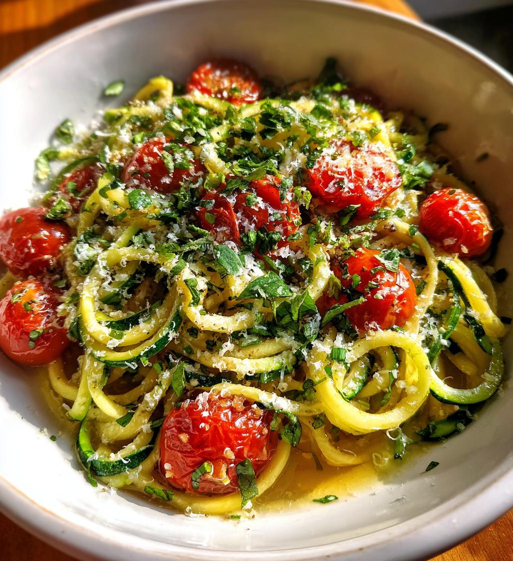 recettes courgettes spaghettis