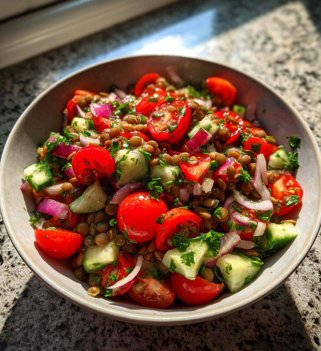 recettes lentilles corail salade - detail 1