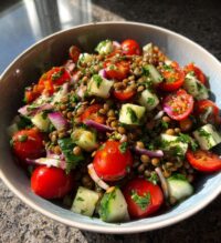 recettes lentilles corail salade