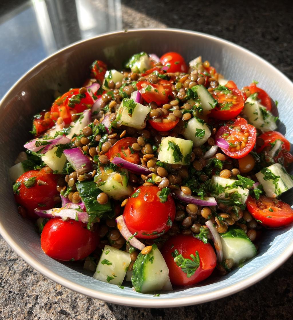 recettes lentilles corail salade
