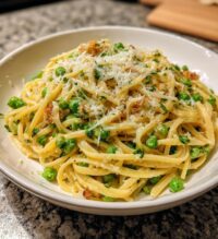 recettes pates petits pois