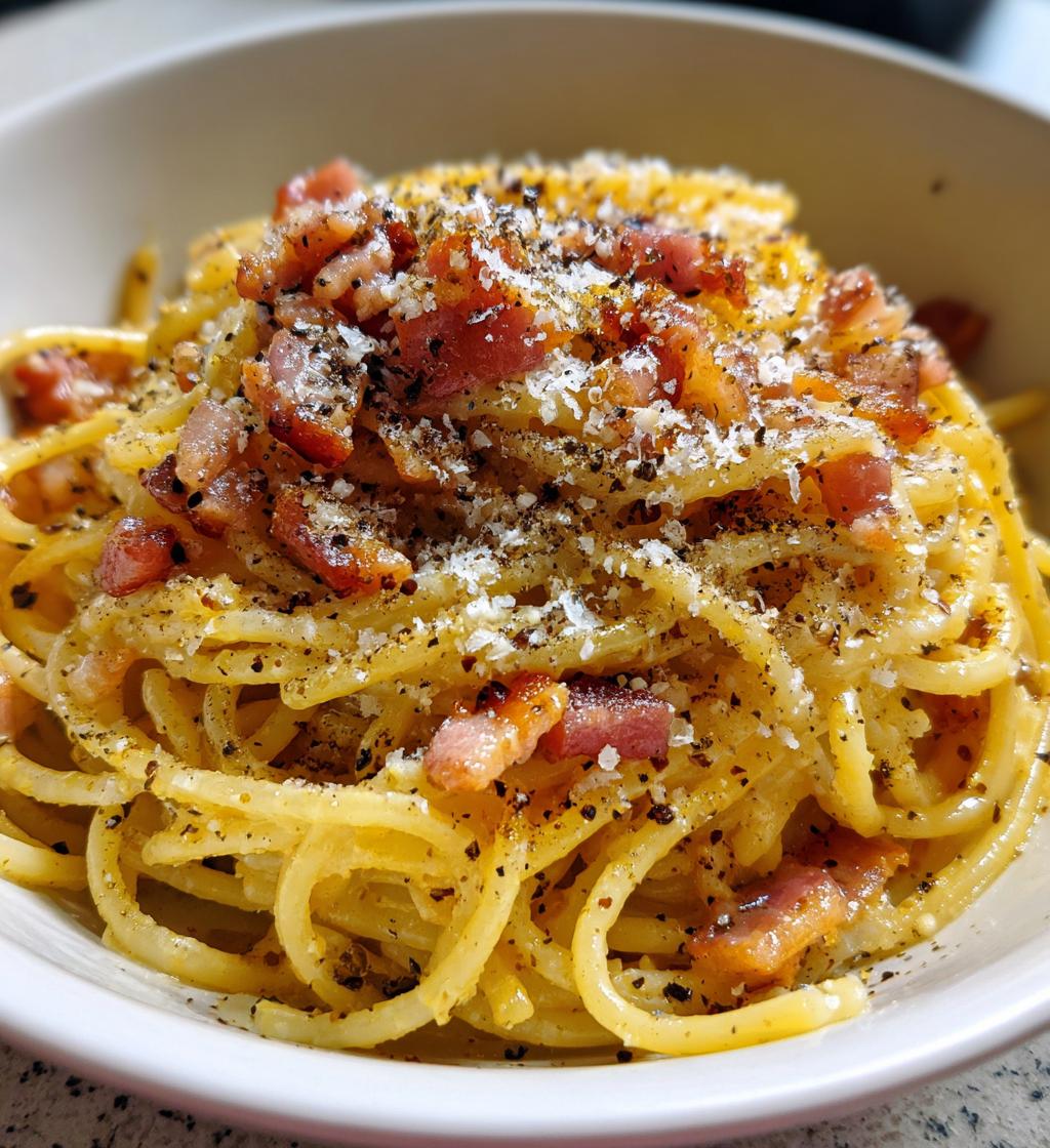 recettes pâtes carbonara - detail 1