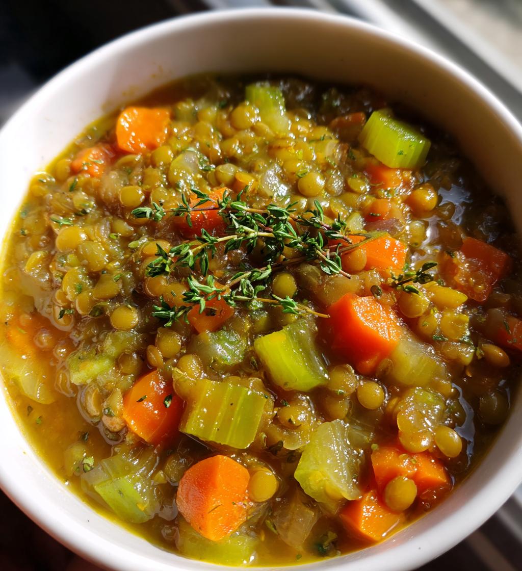 recettes soupe de lentilles
