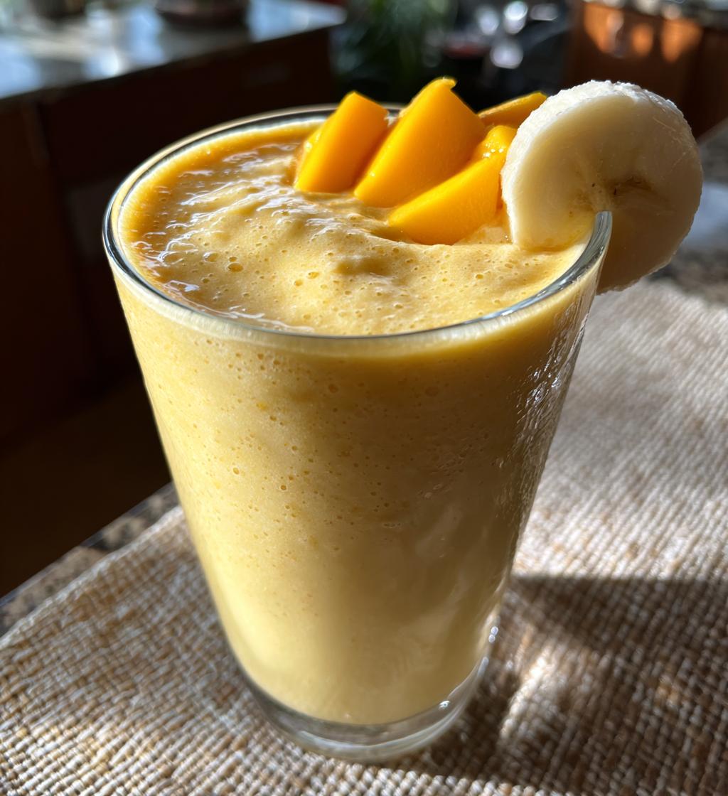 smoothie recette mangue banane