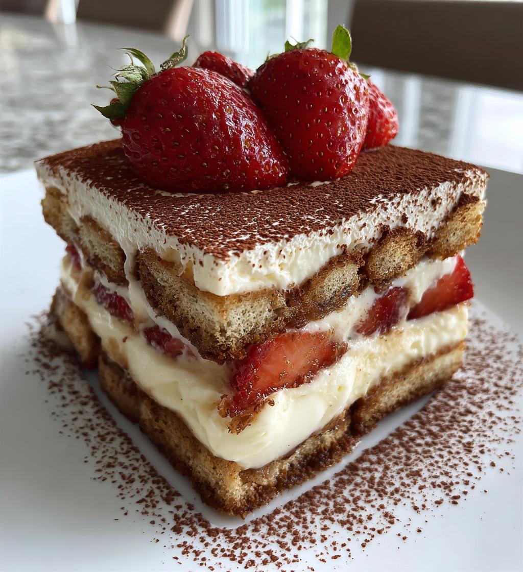 tiramisu recette fraise