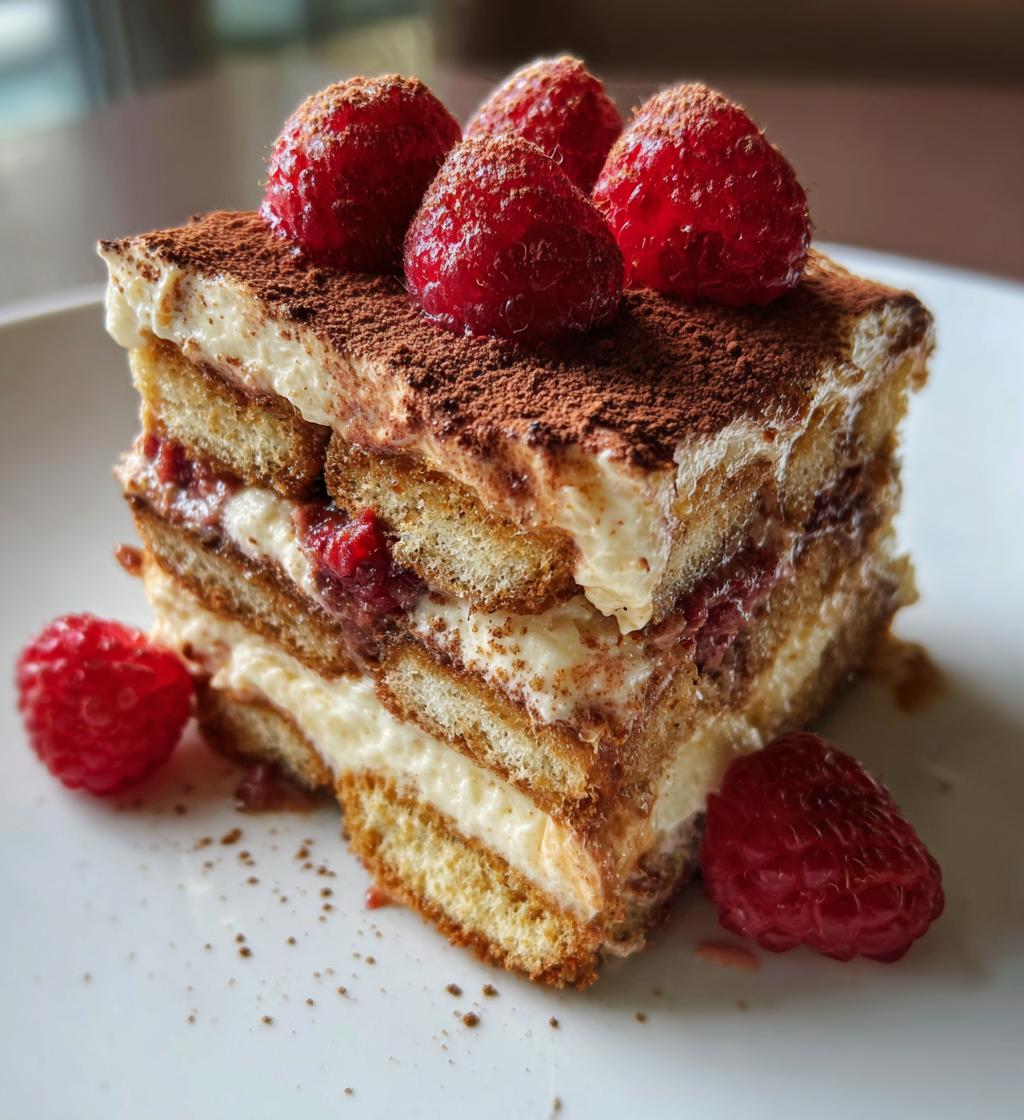tiramisu recette framboises - detail 1