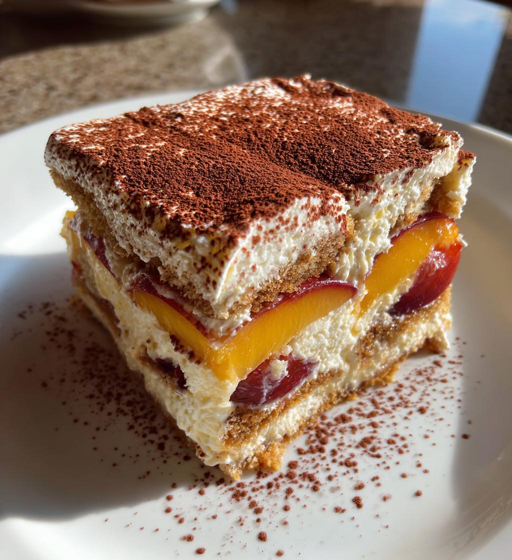 tiramisu recette nectarine - detail 1