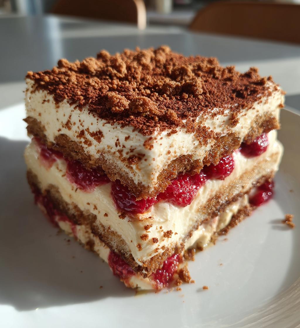 tiramisu recette speculos framboise