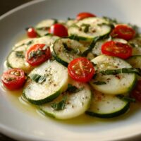 Courgettes Blanches Sautées aux Tomates Cerises