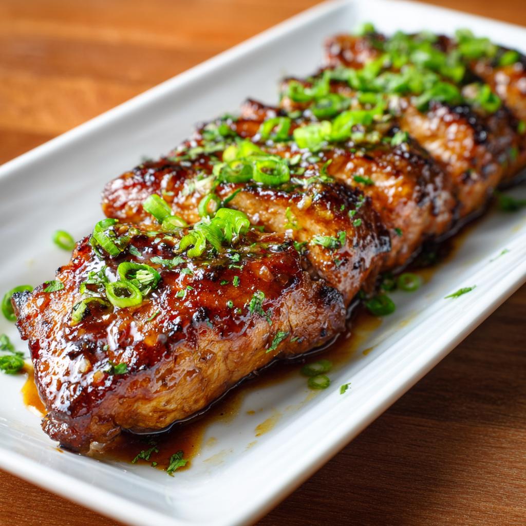 Filet Mignon de Porc au Glaze de Miel et Ail