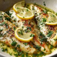 Filets de Poisson Blanc Sautés au Citron et Persil