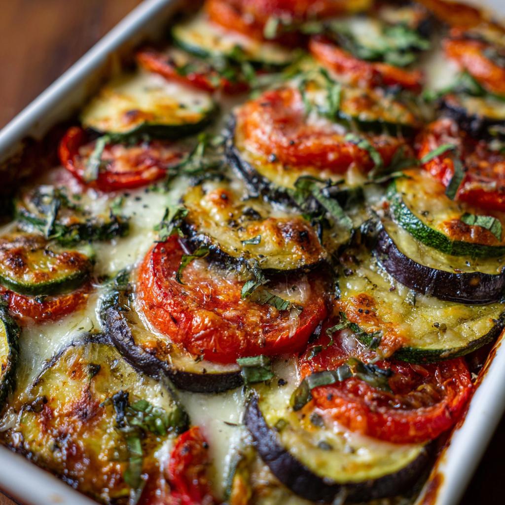 Gratin d'Aubergines et de Courgettes