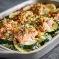 Gratin de Courgettes et Saumon