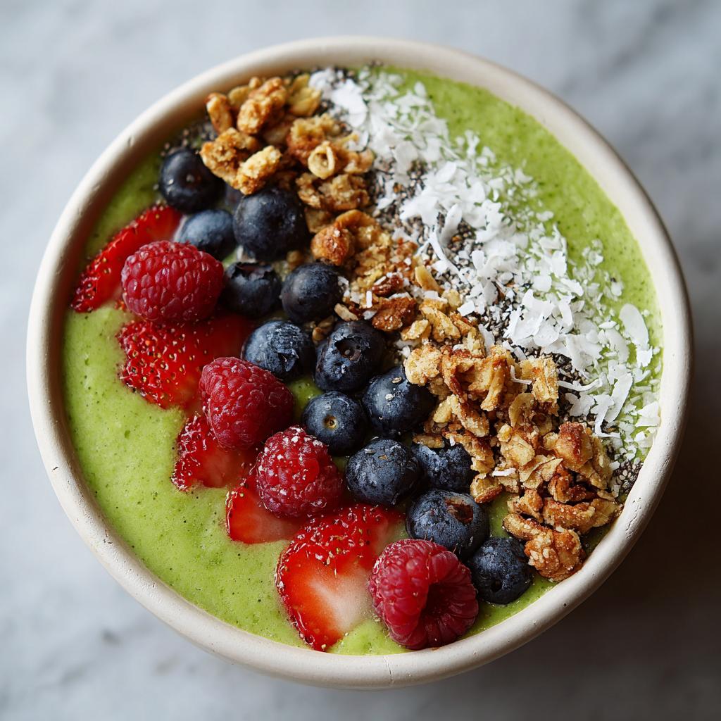 Smoothie Bowl aux Bananes et Épinards