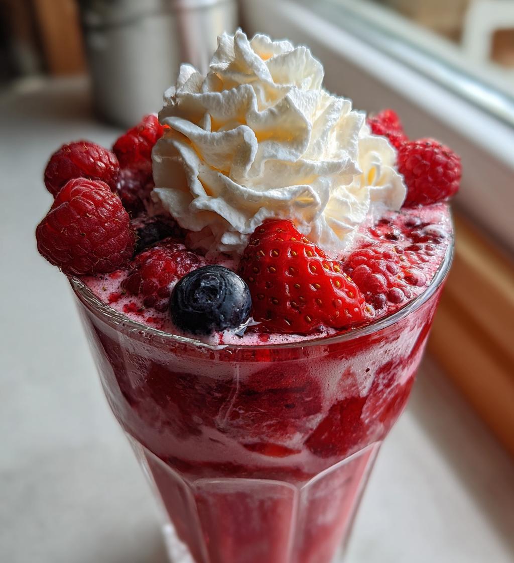 recette milkshake fruits rouges - detail 1