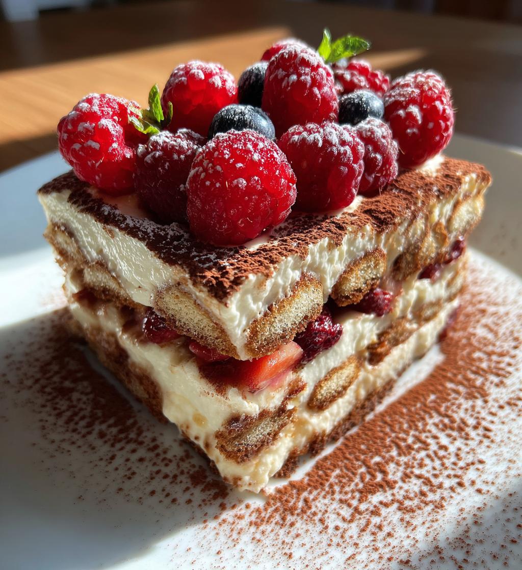 tiramisu recette fruits rouges - detail 1
