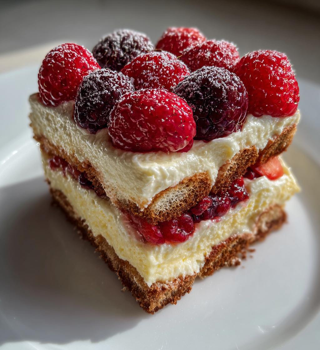 tiramisu recette fruits rouges