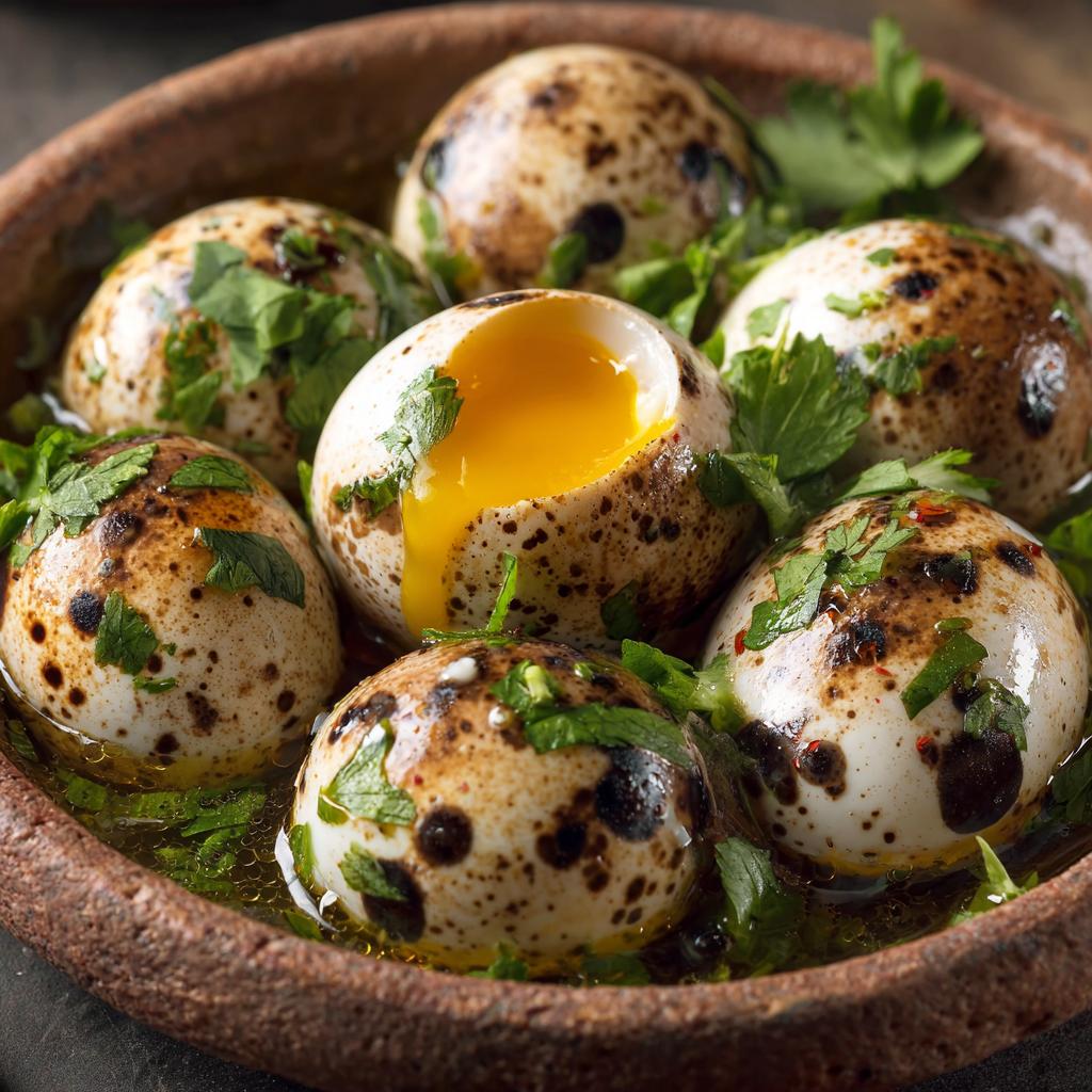 Œufs de caille aux herbes