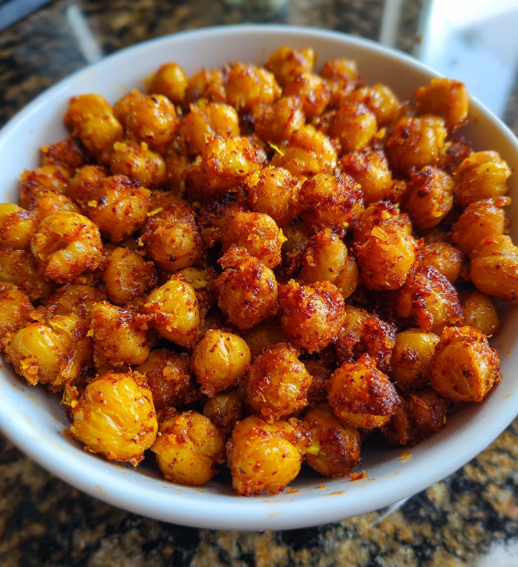 15 minute air fryer spicy chickpeas - detail 1