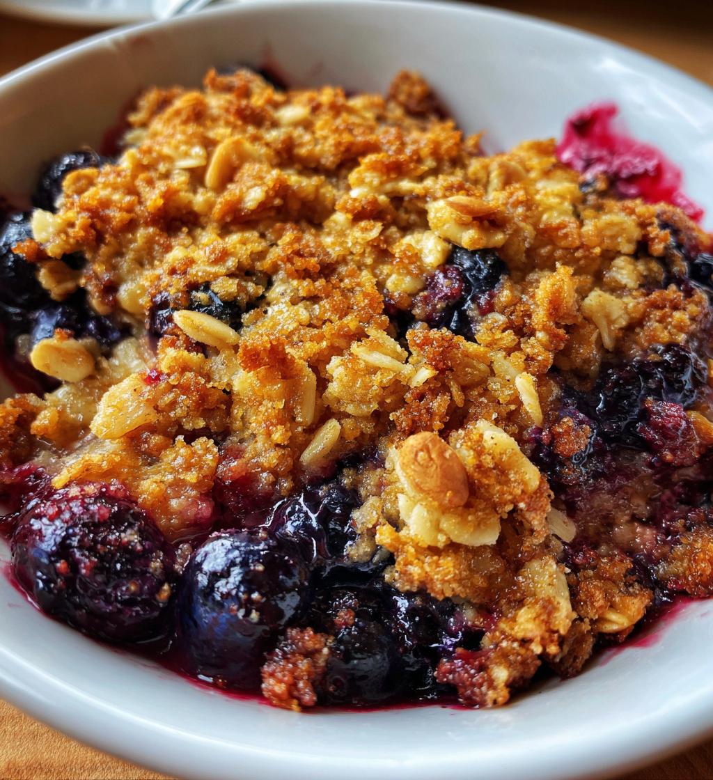 air fryer blueberry crisp delicious dessert recipe - detail 1