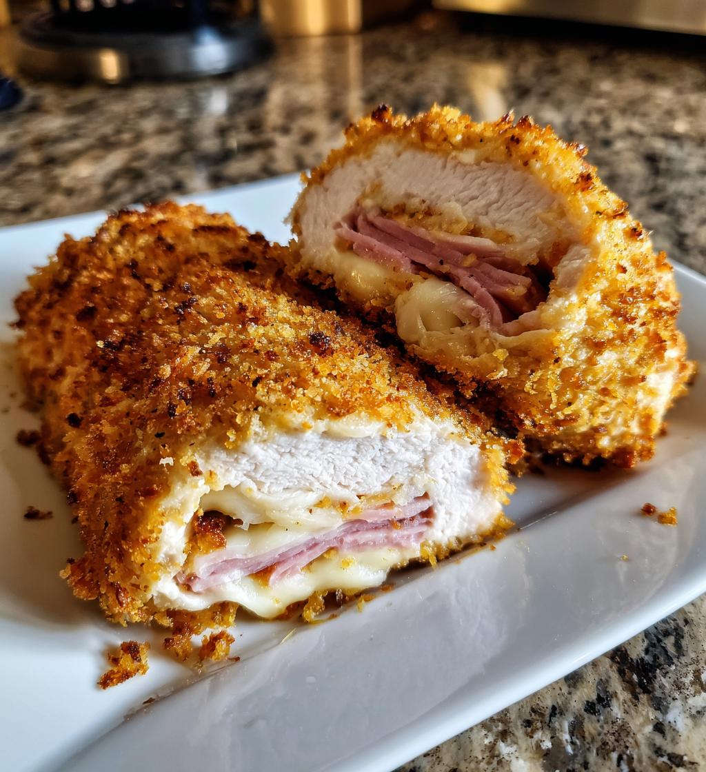 air fryer chicken cordon bleu recipe - detail 1