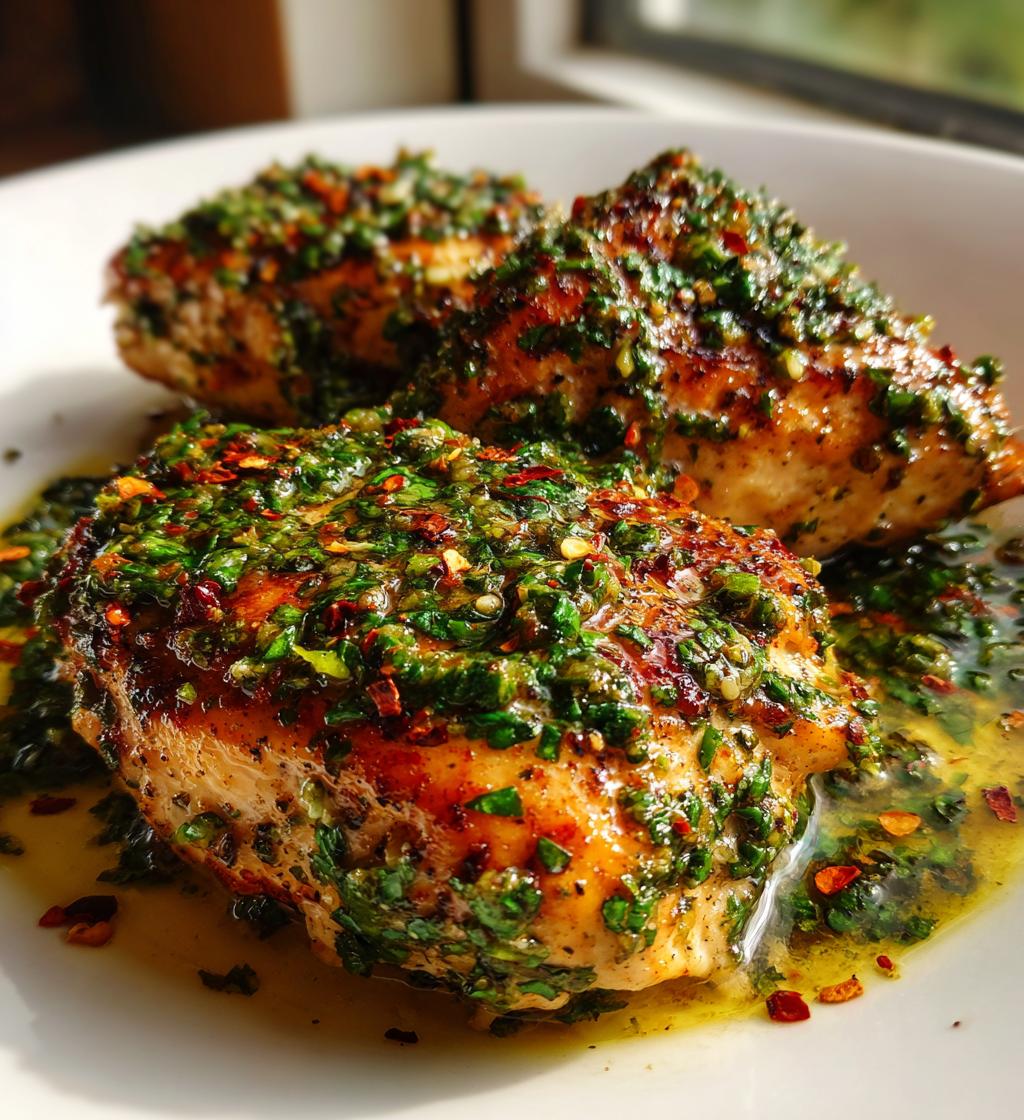 air fryer chimichurri chicken breast recipe - detail 1