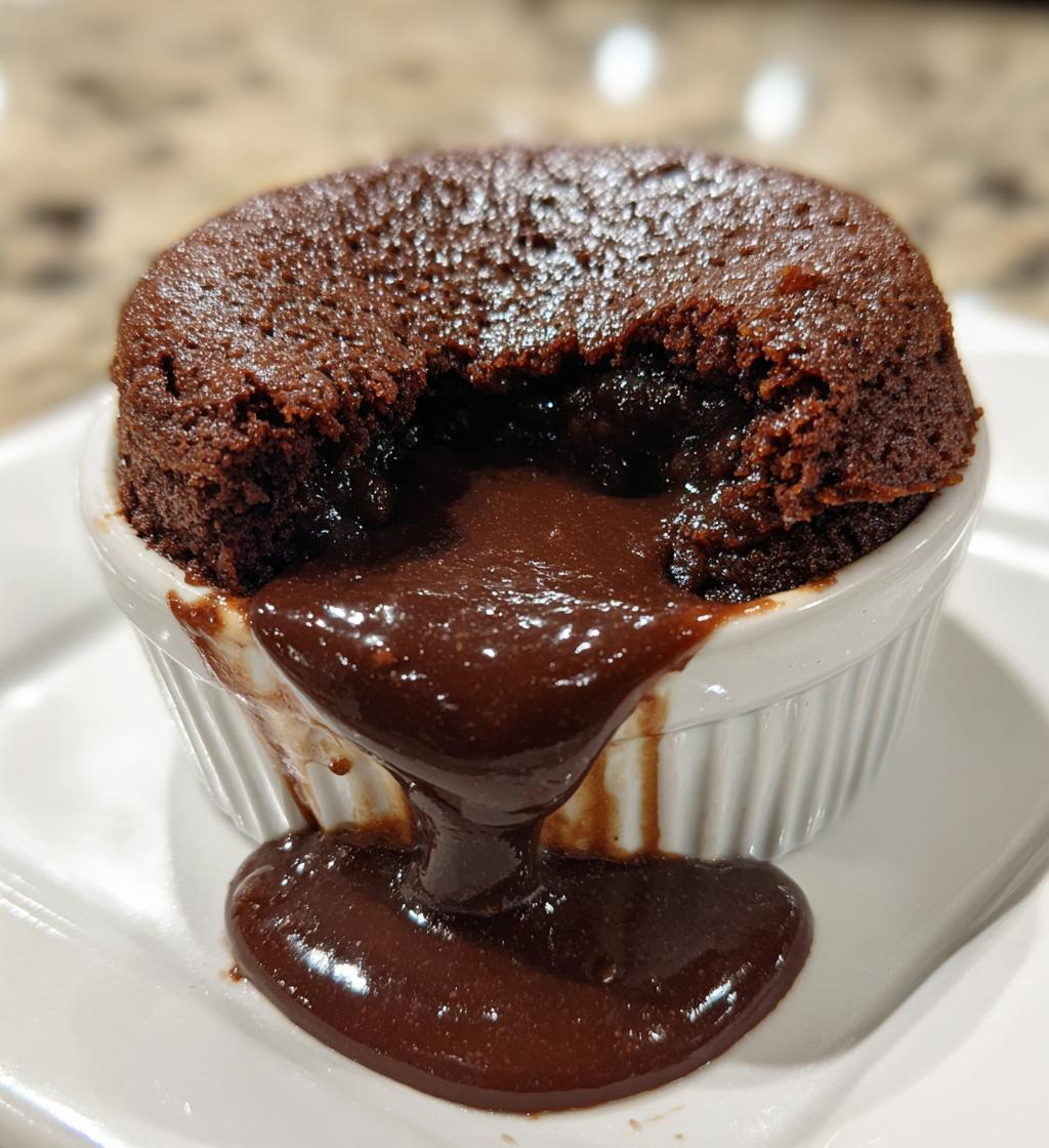 air fryer chocolate lava cake recipe - detail 1