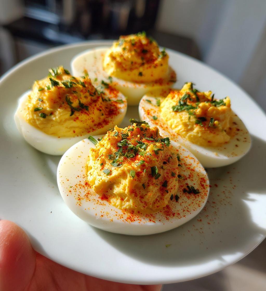air fryer deviled eggs - detail 1