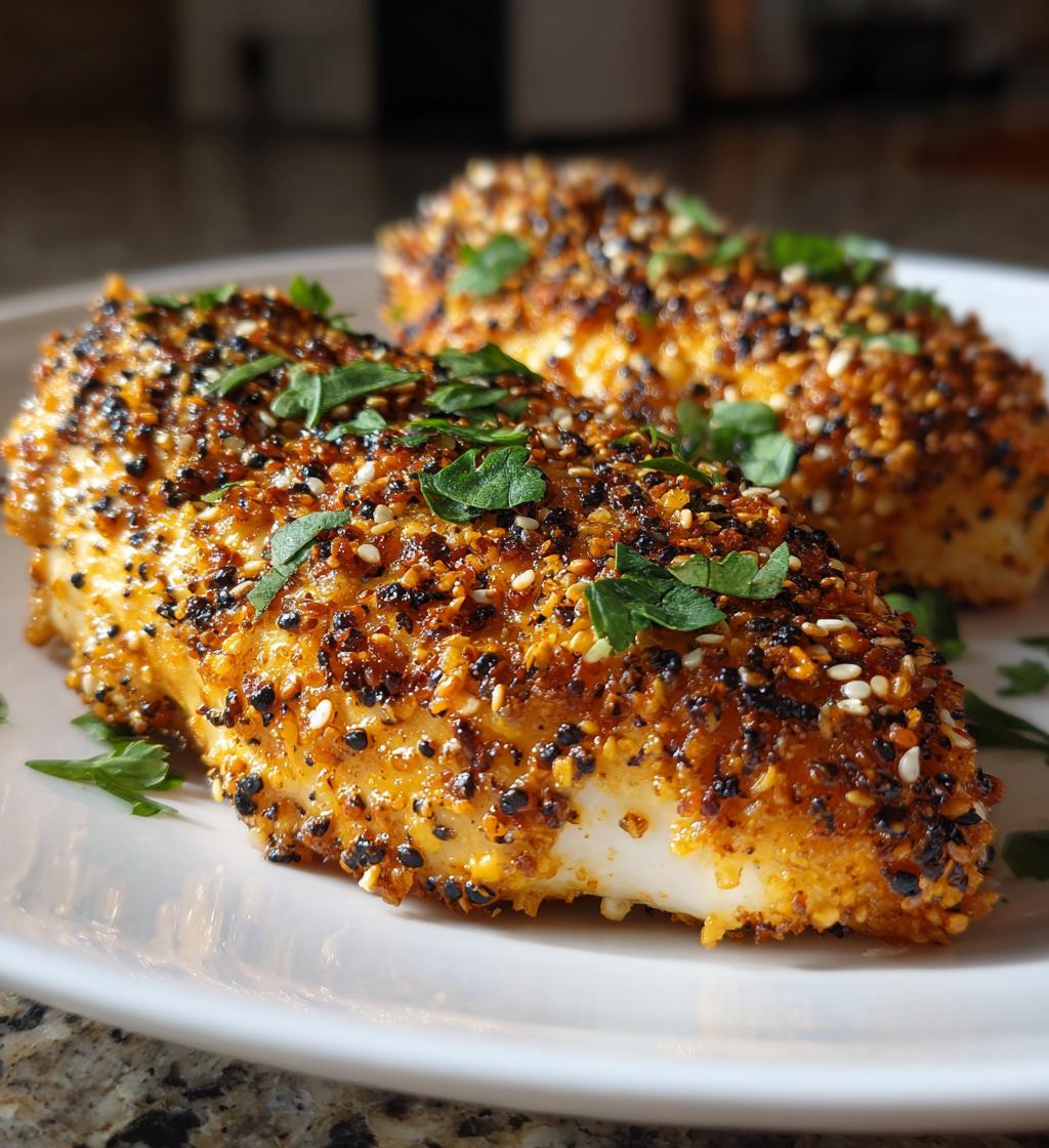 air fryer everything bagel chicken fillet recipe - detail 1