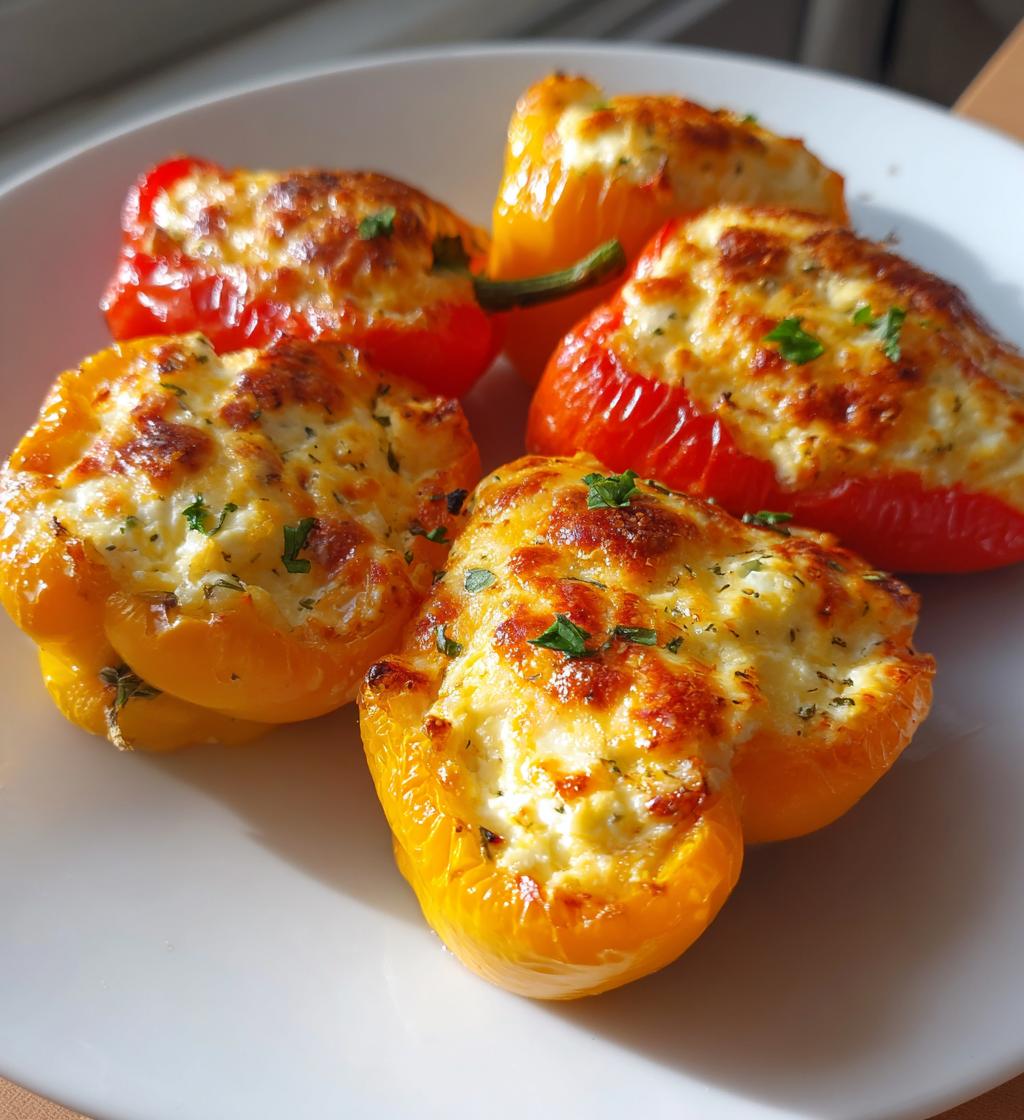 air fryer feta stuffed mini peppers recipe - detail 1