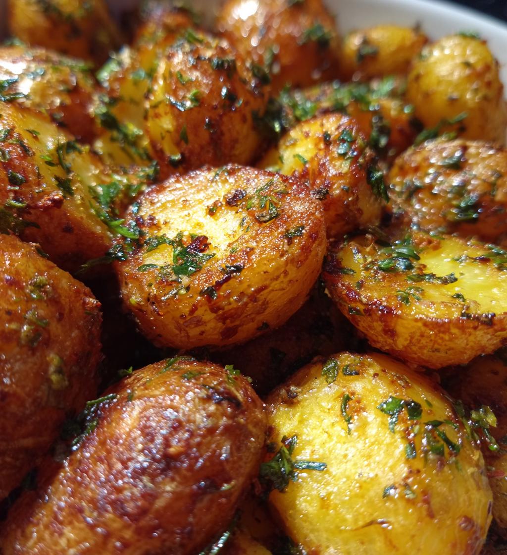 air fryer garlic herb potato bites - detail 1