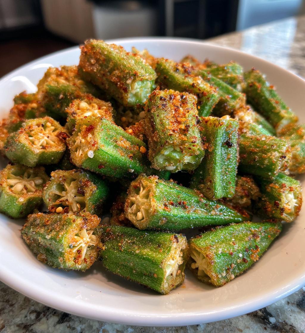air fryer okra crispy flavorful snack recipe - detail 1