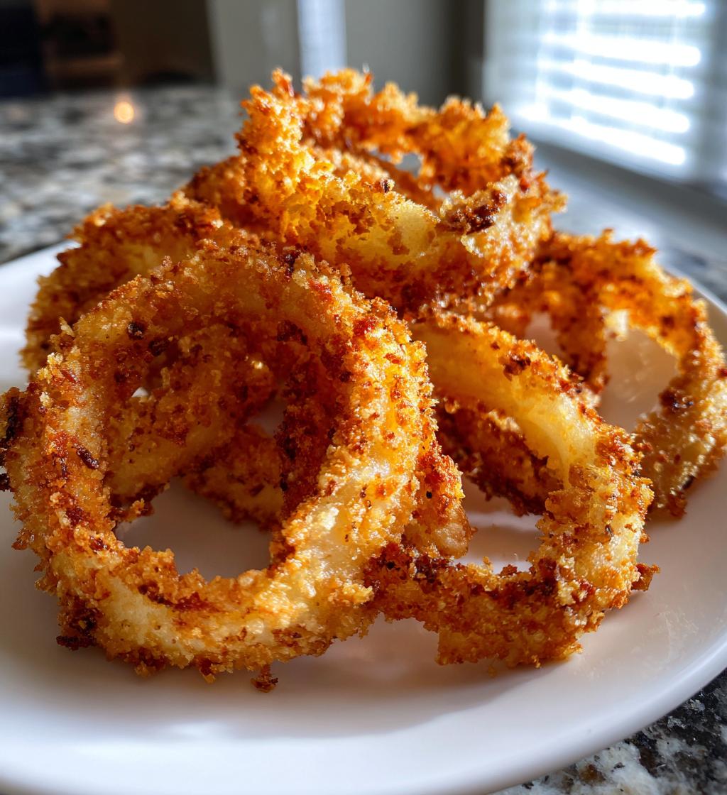 air fryer onion rings crispy delicious recipe