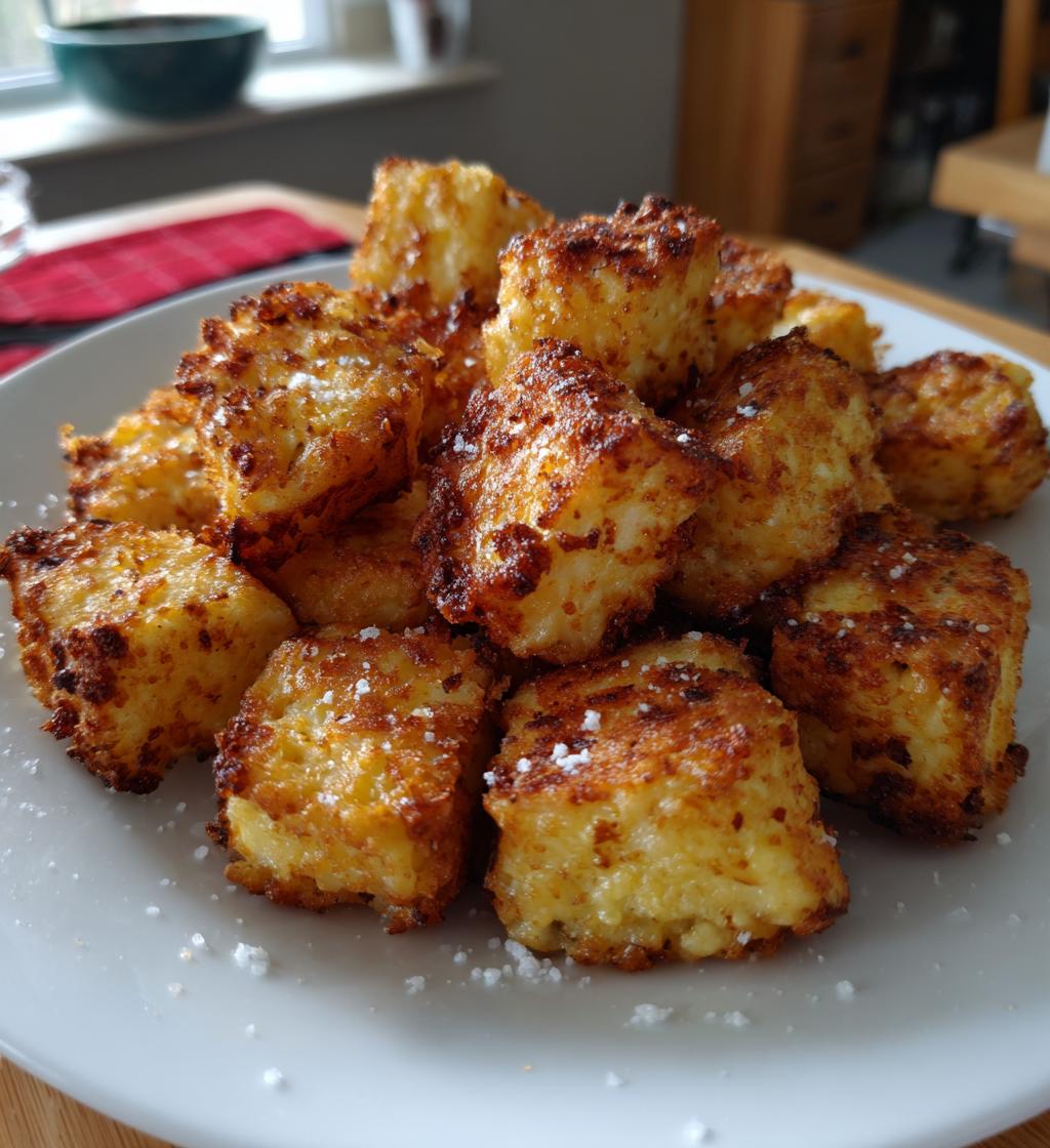 air fryer tofu bites crispy vegan snack recipe - detail 1