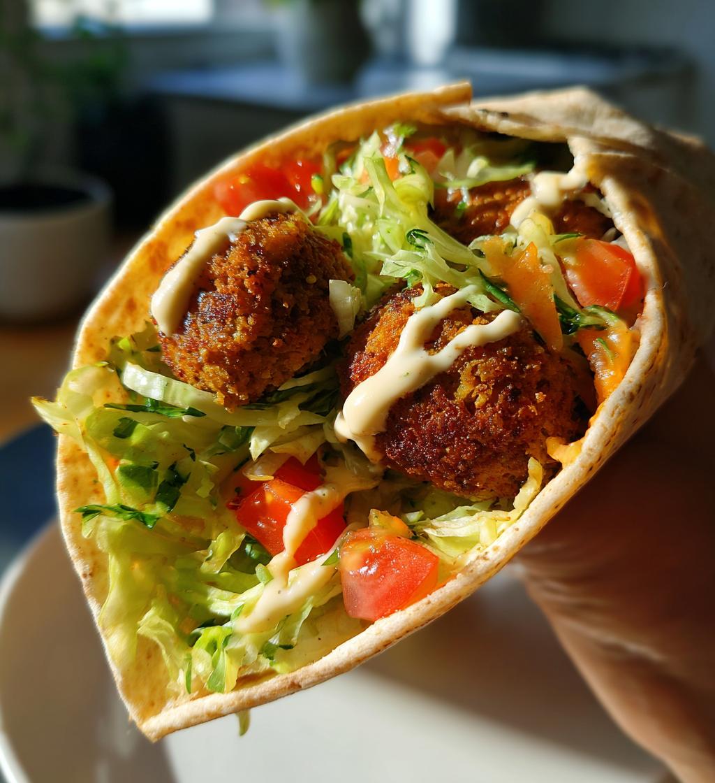 easy air fryer falafel wraps recipe