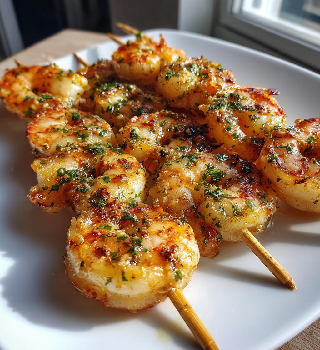 healthy air fryer grilled shrimp skewers recipe