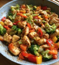 20 minute one pan chicken and veggies for busy nights