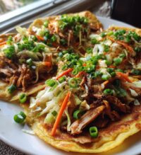 a cozy take on classic moo shu chicken