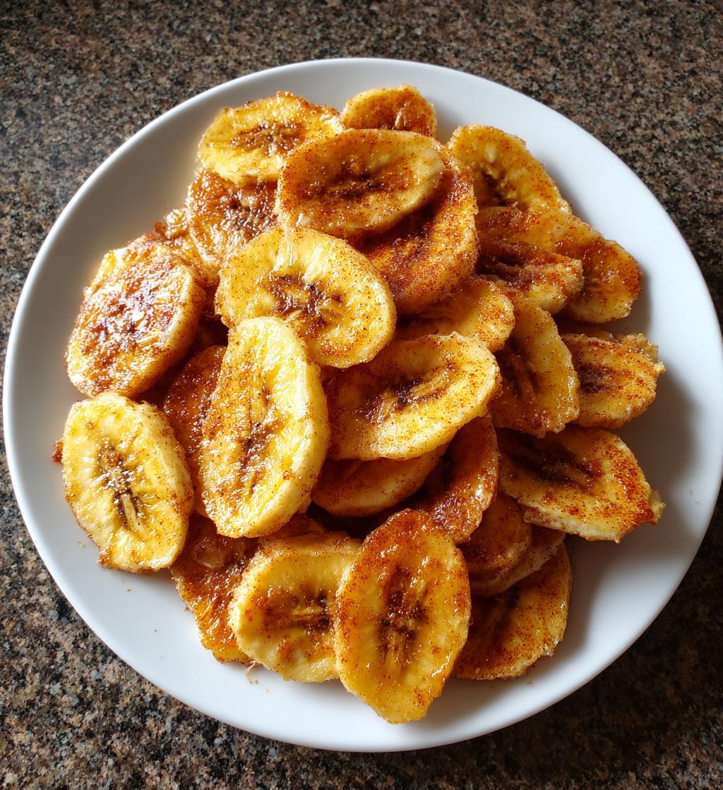 air fryer banana chips - detail 1