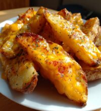 air fryer cheesy potato wedges