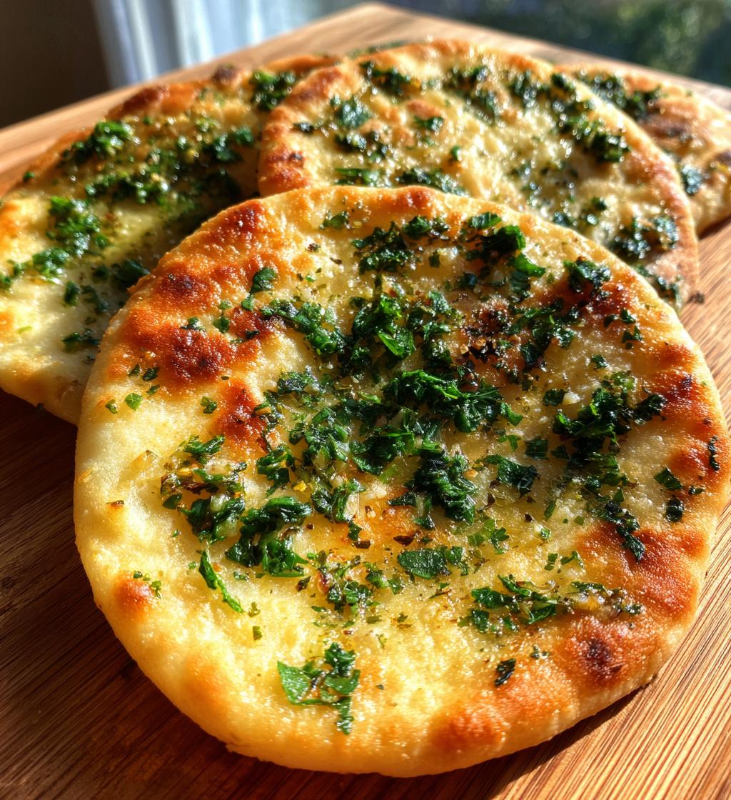 air fryer garlic flatbread