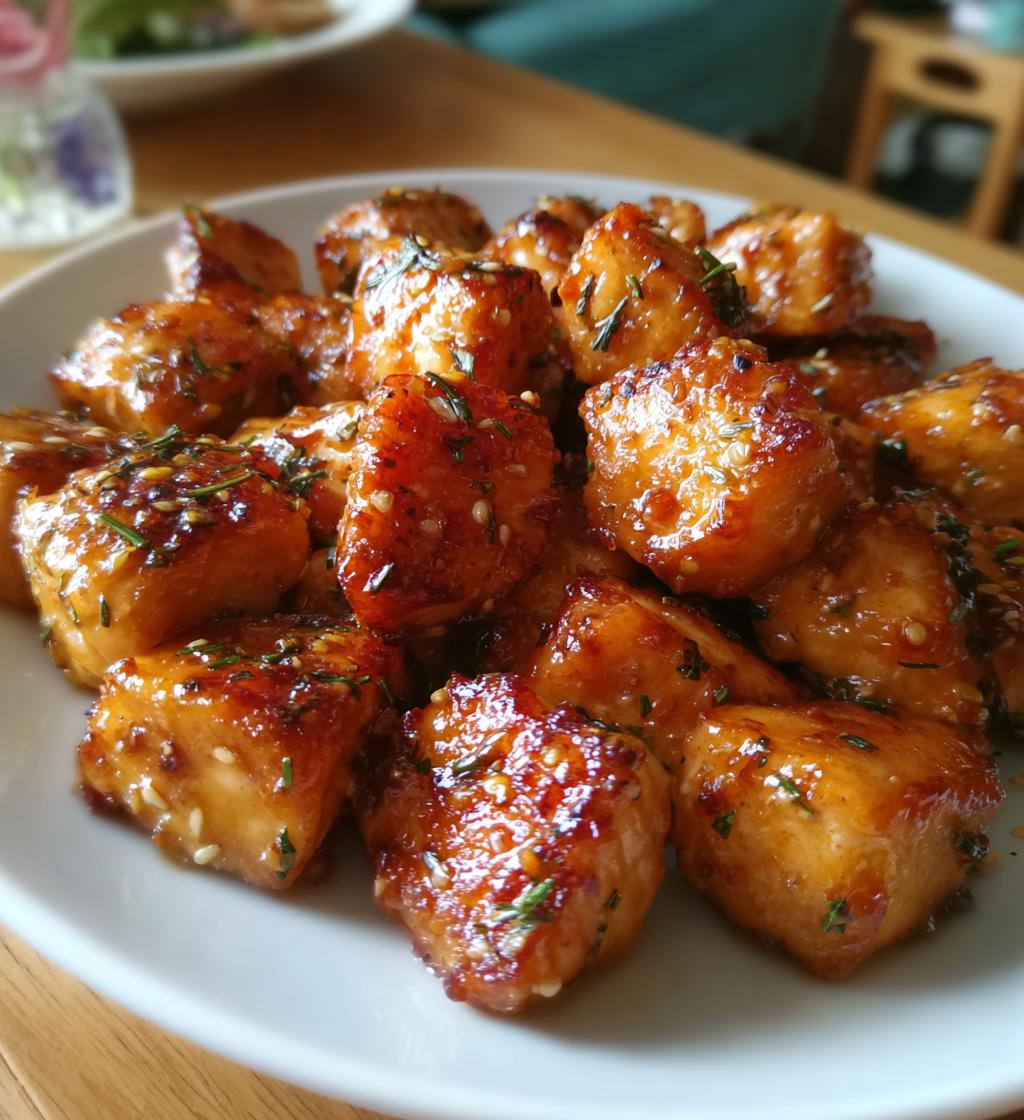 air fryer honey garlic salmon bites