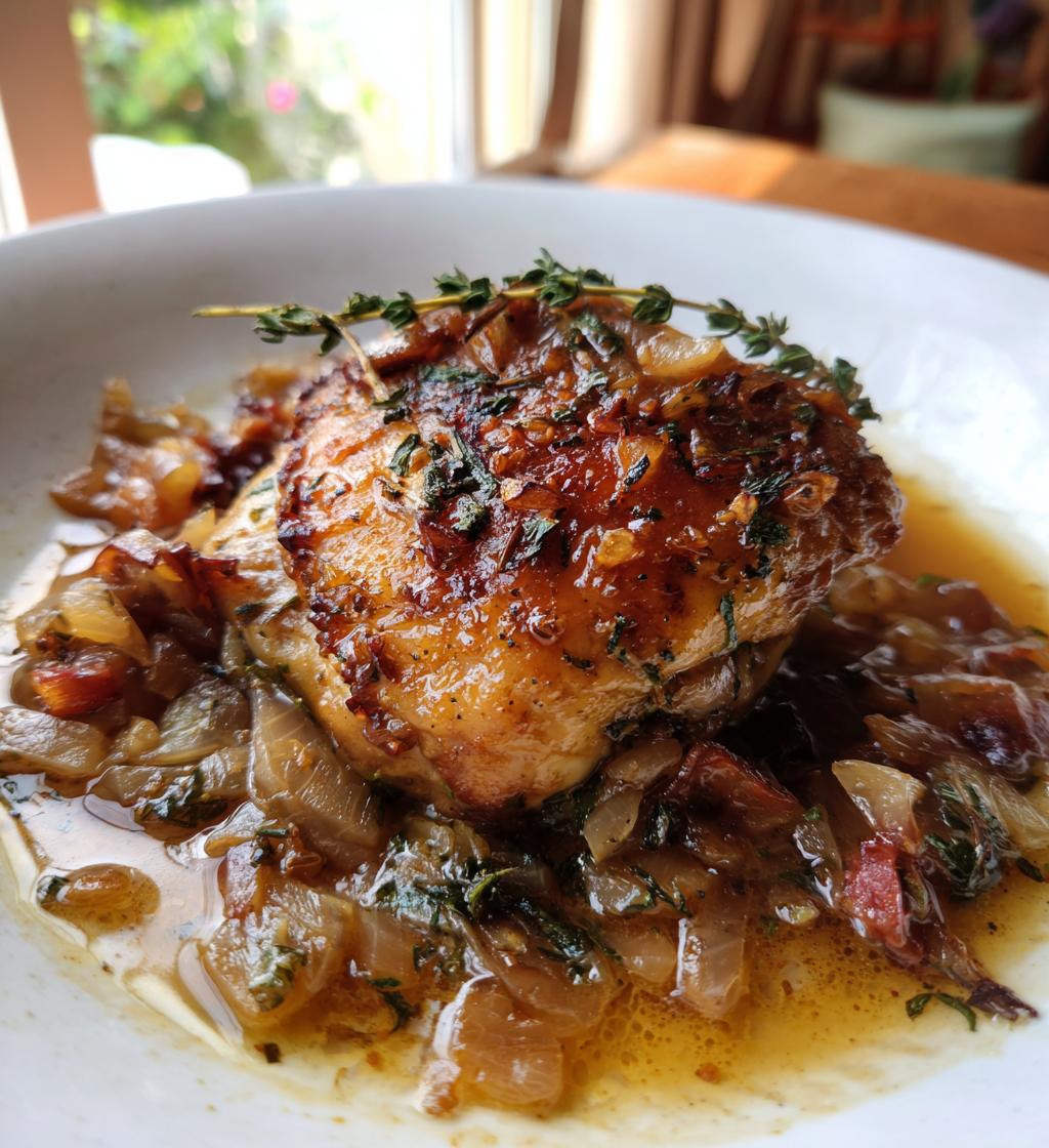 apple cider vinegar braised chicken - detail 1