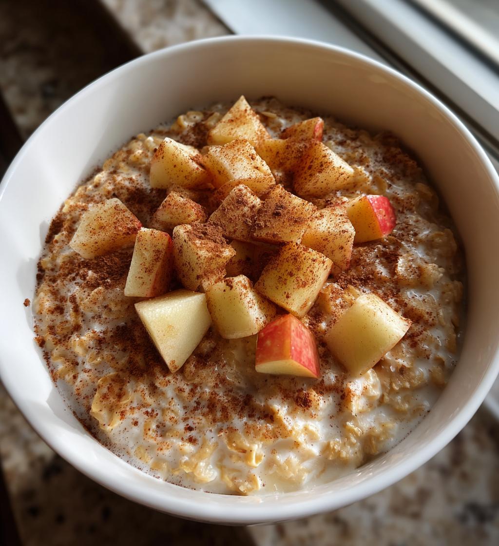 apple cinnamon overnight oats - detail 1