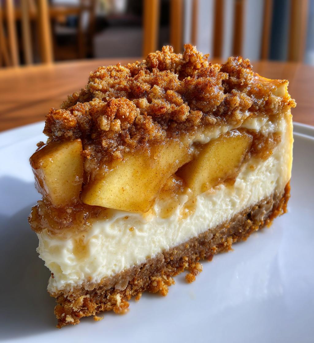 apple crisp cheesecake delight - detail 1