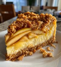 apple crisp cheesecake delight